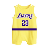 Lakers 23 Basketball Baby Button Romper