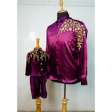 Royal Magenta Classic Father-Son Occasion Wear Set