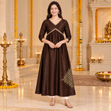 Durga Sikku Kolam Family Combo - Mom Dress