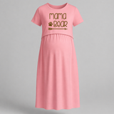 Mama Bear Printed Pregnancy Maxi Dress