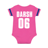 Royal Pink Cricket Inspired Baby Romper | Custom Little Champs Outfit