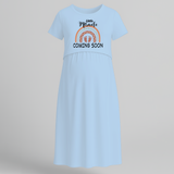 "Little Miracle Coming Soon "- Comfort Fit Maternity Maxi Dress With Prints