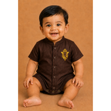 Vinayagar Chaturthi Brown Colour- Baby Romper
