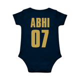 Black Cricket Inspired Baby Romper | Soft Cotton Little Champs Outfit