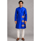 Navaratri Royal Rangoli Raw Silk - Dad Kurta