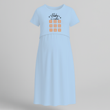 "Baby Is Coming"- Printed Maternity Maxi Dress