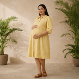 Sunlit Checks Customised Maternity Wear.