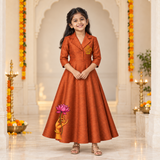 Durga Kamala Mudra Family Combo - Girl Kid Dress