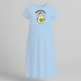 "Mamacado " - Comfort Fit Maternity Maxi Dress With Prints