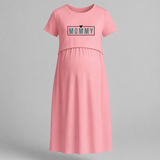 Mommy Typography Printed Maternity Maxi Dress