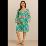 Blissful Bloom Dress – Blue Green Floral