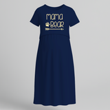 Mama Bear Printed Pregnancy Maxi Dress