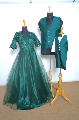 Dark Green Net Family Combo