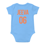 India Inspired Baby Cricket Polo Romper – Light Blue Edition