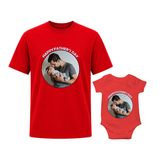 Father & Baby Matching Tee and Romper Set – Happy Father’s Day Gift for New Dads