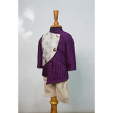 Royal Plum Mother & Son Matching Ethnic Set