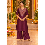 Royal Vines Festive Family Combo - Mom Kurti Set