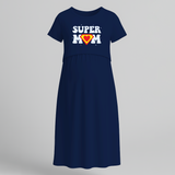Super Mom Graphic Printed Feeding Maxi Dress
