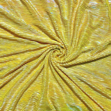 Yellow Premium Glitter Tiered Ruffle Party Dress with Matching Hair Bow