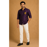 Vinayagar Chaturthi Deep Purple Colour - Dad Shirt
