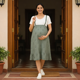 Sage Leaf Cotton Customised Maternity Wear.