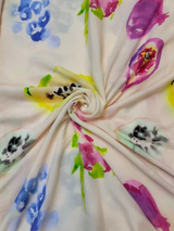 Ivory Watercolor Fruitl Print Maternity Dress – Maxi Dress for Moms-to-Be
