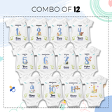 A Onesie For Every Month | 12-Month Personalized Monthly Baby Onesie Combo Pack