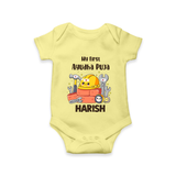 My First Ayudha Puja Workshop Romper - PASTEL YELLOW - New Born (Chest 14")