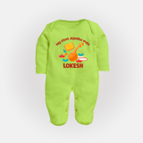 My First Ayudha Puja Melody Full Body Suit - LIME GREEN - New Born (Chest 7.5")