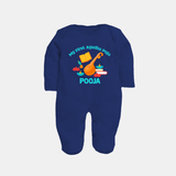 My First Ayudha Puja Melody Full Body Suit - NAVY BLUE - New Born (Chest 7.5")