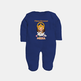 Little Saraswati Goddess Blessings Full Body Suit - NAVY BLUE - New Born (Chest 7.5")