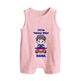 Little Vahana Rider Adventure Button Romper - BABY PINK - New Born (Chest 18")