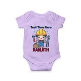 Tool Time Hero Romper - LILAC - New Born (Chest 14")
