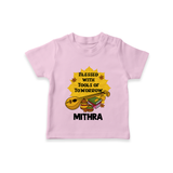 Blessed With Tools Of Tomorrow T shirt - BABY PINK - 0-5 Months Old (Chest 17")
