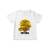Blessed With Tools Of Tomorrow T shirt - WHITE - 0-5 Months Old (Chest 17")