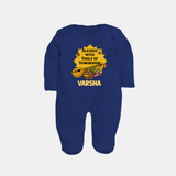 Blessed With Tools Of Tomorrow Full Body Suit - NAVY BLUE - New Born (Chest 7.5")