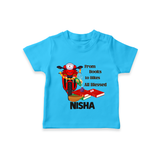 Books To Bikes Ayudha Puja T shirt - SKY BLUE - 0-5 Months Old (Chest 17")
