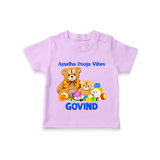 Ayudha Puja Teddy Blessings T Shirt - LILAC - 0-5 Months Old (Chest 17")