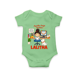 Ayudha Puja Little Creator Romper - GREEN - New Born (Chest 14")