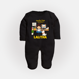 Ayudha Puja Little Creator Full Body Suit - BLACK - New Born (Chest 7.5")