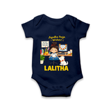 Ayudha Puja Little Creator Romper - NAVY BLUE - New Born (Chest 14")