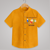 Little Ayudha Puja Hero Shirt - CHROME YELLOW - 0 - 6 Months Old (Chest 23")