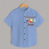 Little Ayudha Puja Hero Shirt - SKY BLUE - 0 - 6 Months Old (Chest 23")