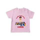 Ayudha Puja Mini Racer T Shirt - BABY PINK - 0-5 Months Old (Chest 17")