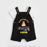 Ayudha Puja Mini Racer Dungaree - BLACK - 0 - 5 Months Old (Chest 18")