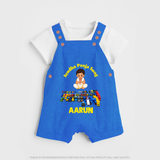 Ayudha Puja Mini Racer Dungaree - COBALT BLUE - 0 - 5 Months Old (Chest 18")