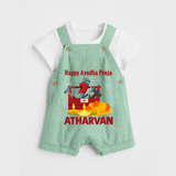 Ayudha Puja Tool Master Dungaree - MINT GREEN - 0 - 5 Months Old (Chest 18")