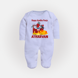 Ayudha Puja Tool Master Full Body Suit - BABY BLUE - New Born (Chest 7.5")