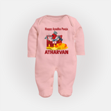 Ayudha Puja Tool Master Full Body Suit - BABY PINK - New Born (Chest 7.5")