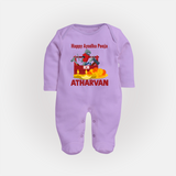 Ayudha Puja Tool Master Full Body Suit - LILAC - New Born (Chest 7.5")